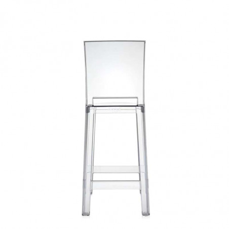 ONE MORE PLEASE TABOURET H65CM DOSSIER CARRE BLANC  KARTELL