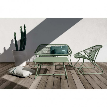 FERMOB SIXTIES TABLE BASSE 76 X 55,5 MOBILIER OUTDOOR FERMOB METAL