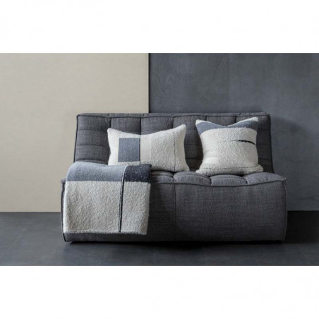 N701 CANAPE 2 PLACES MODULABLE GRIS FONCE ETHNICRAFT